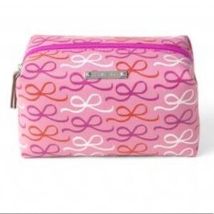 Stella and Dot Pink Bow Cosmetic Pouf